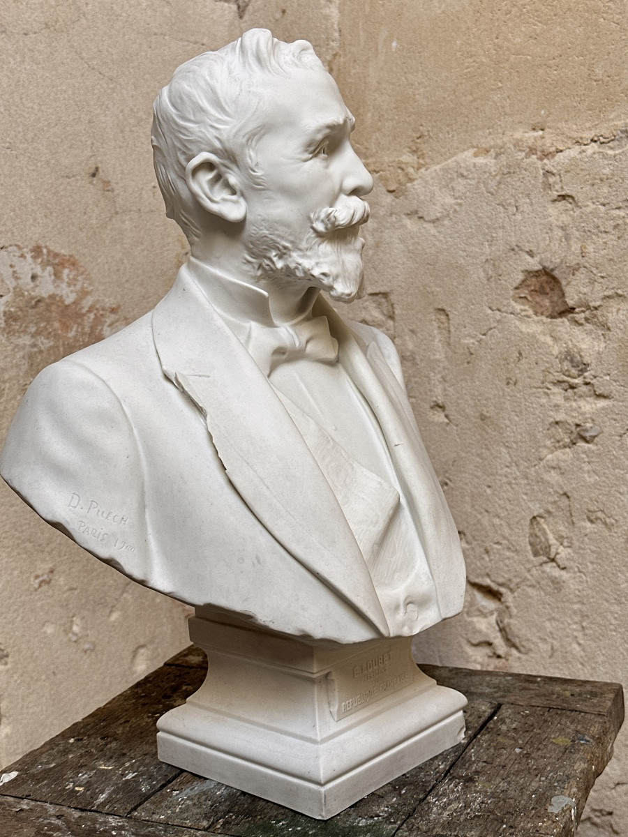 Buste du PR Loubet - Denys Puech - Biscuit de Sèvres-photo-1
