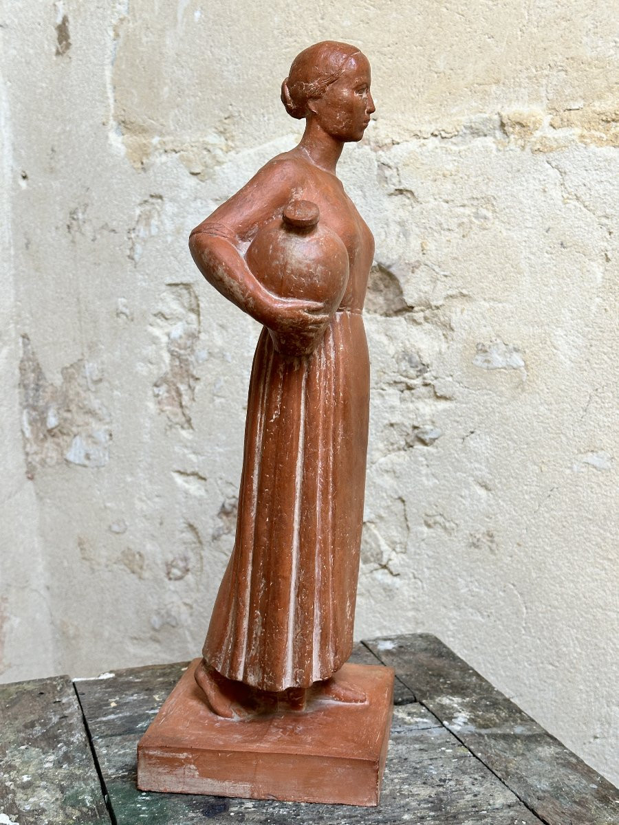 The Water Carrier Of Cordoba - Gibert Privat - Terracotta-photo-2