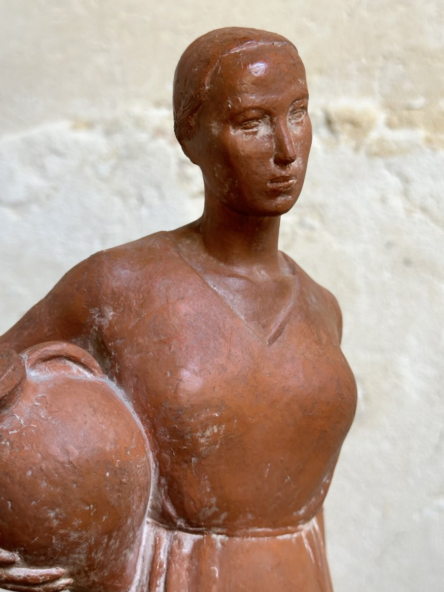 The Water Carrier Of Cordoba - Gibert Privat - Terracotta-photo-4