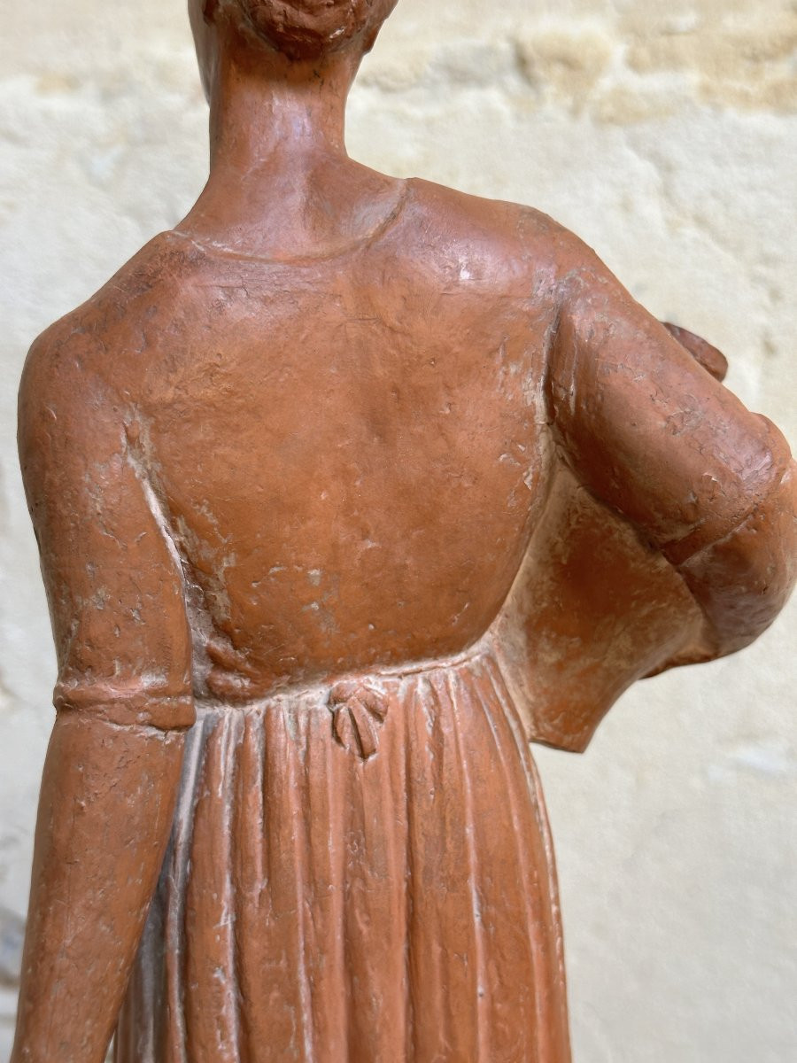 The Water Carrier Of Cordoba - Gibert Privat - Terracotta-photo-5