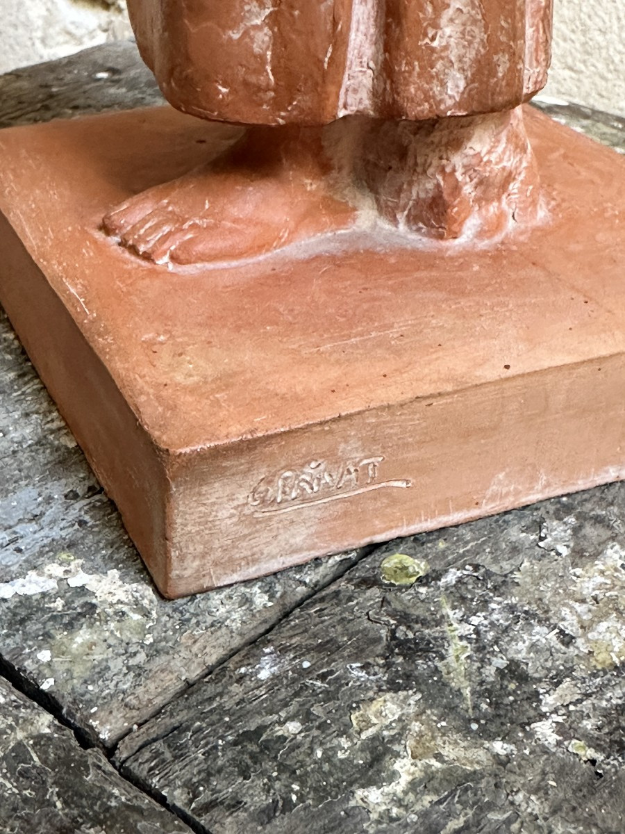 The Water Carrier Of Cordoba - Gibert Privat - Terracotta-photo-7
