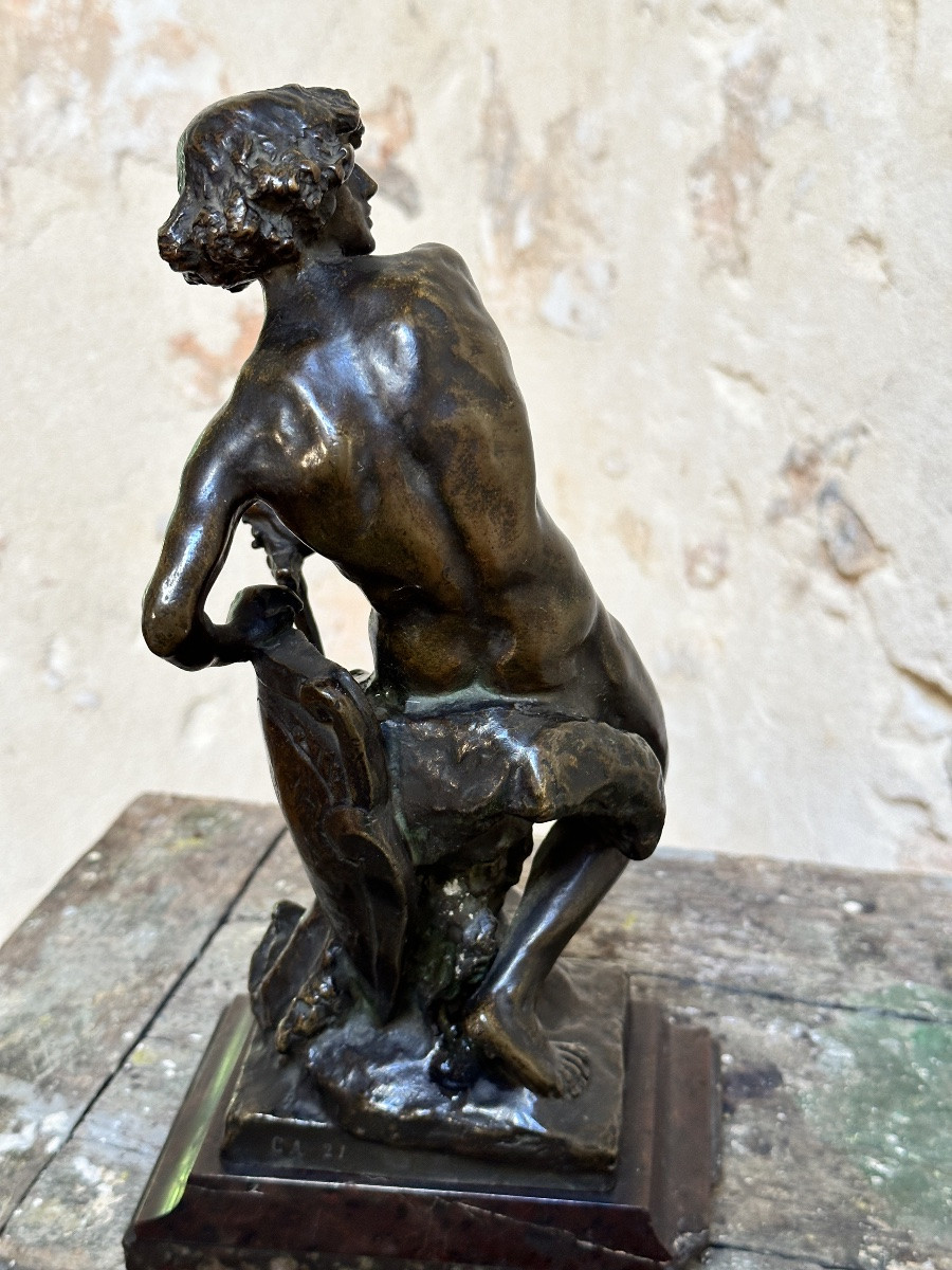 David The Victor - Henri Honoré Plé - Bronze-photo-4