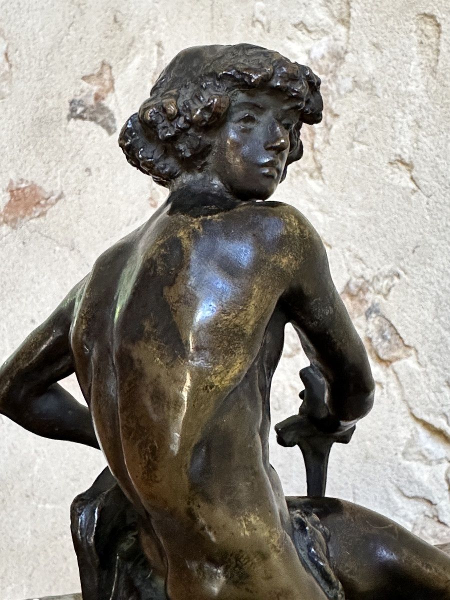 David The Victor - Henri Honoré Plé - Bronze-photo-2