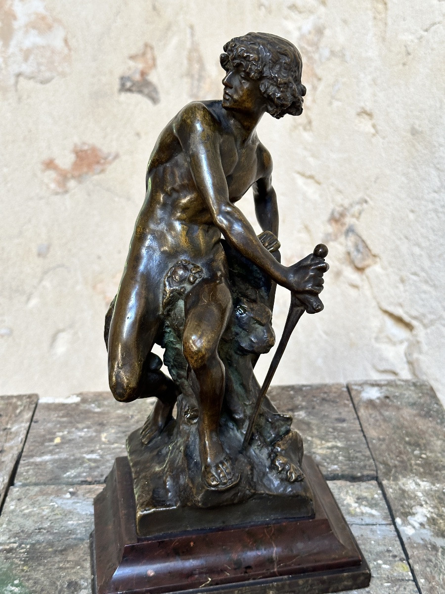 David The Victor - Henri Honoré Plé - Bronze-photo-7