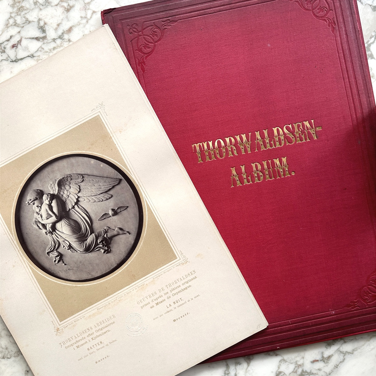 Bertel Thorvaldsen - Portfolio Of 8 Albumen Prints By Budtz Müller (1837-1884)