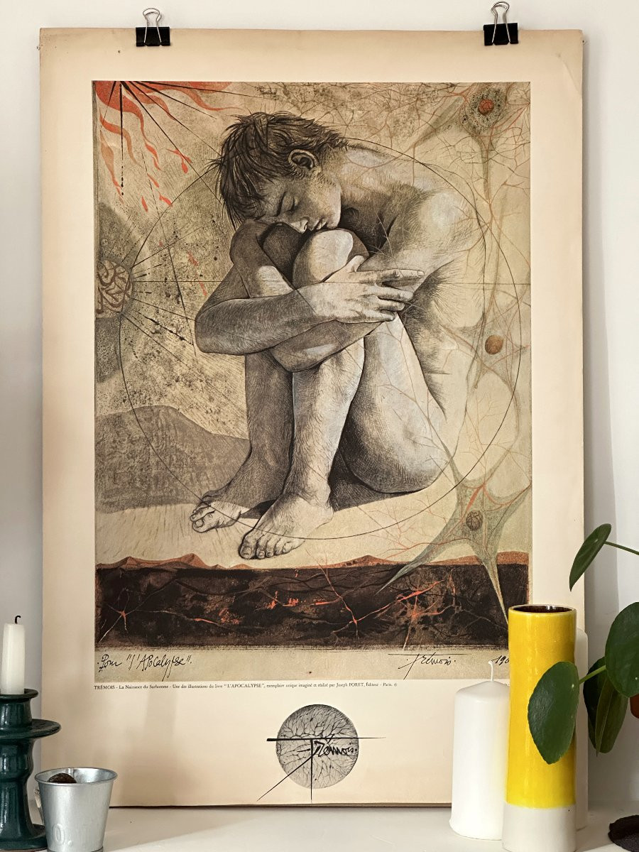 Pierre-Yves Trémois - "La naissance du surhomme" - Lithographie-photo-2
