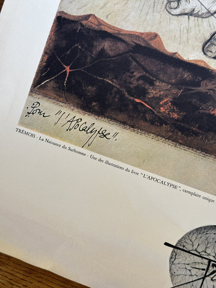 Pierre-Yves Trémois - "La naissance du surhomme" - Lithographie-photo-1