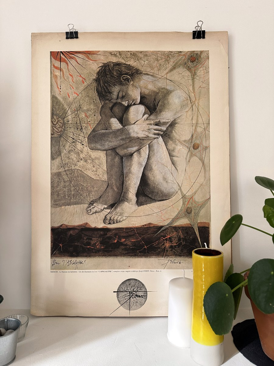 Pierre-Yves Trémois - "La naissance du surhomme" - Lithographie-photo-3