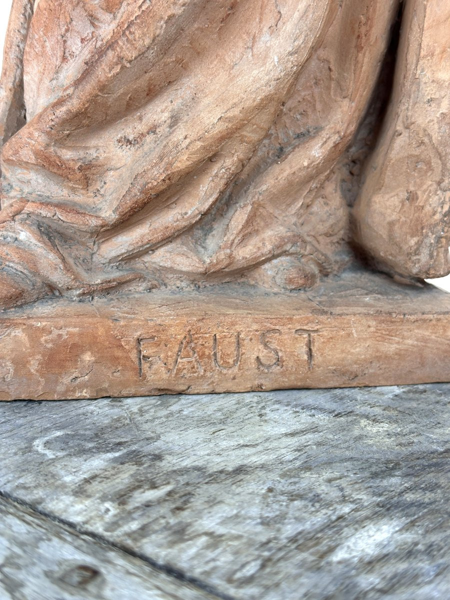 Faust - Alphonse Darville - Signed Terracotta-photo-4