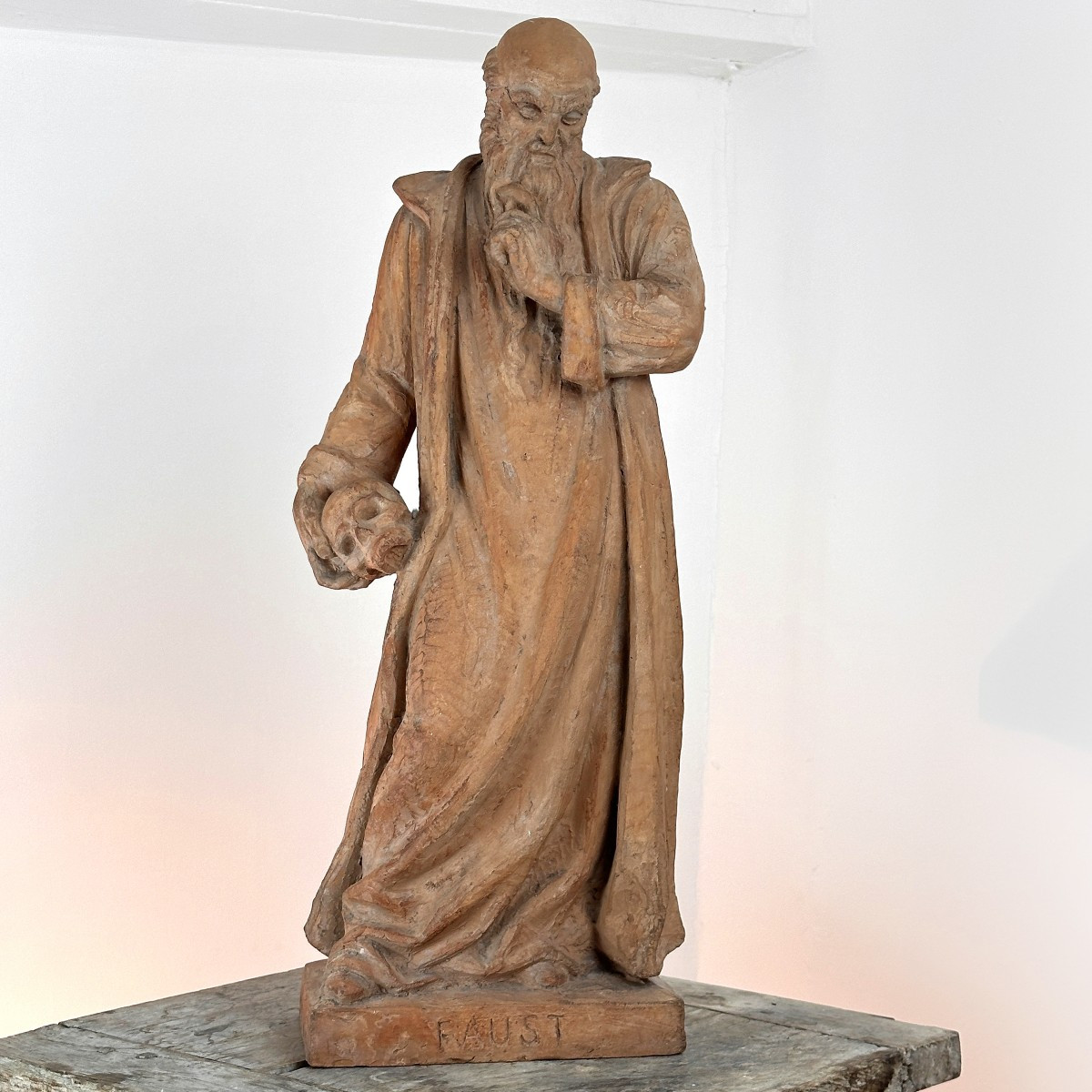 Faust - Alphonse Darville - Signed Terracotta