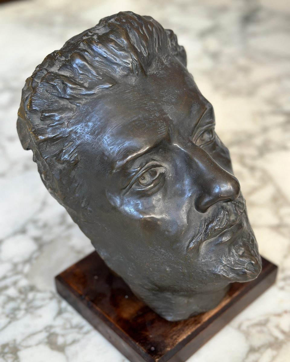 Portrait d'homme - Masque en bronze - Anonyme-photo-3