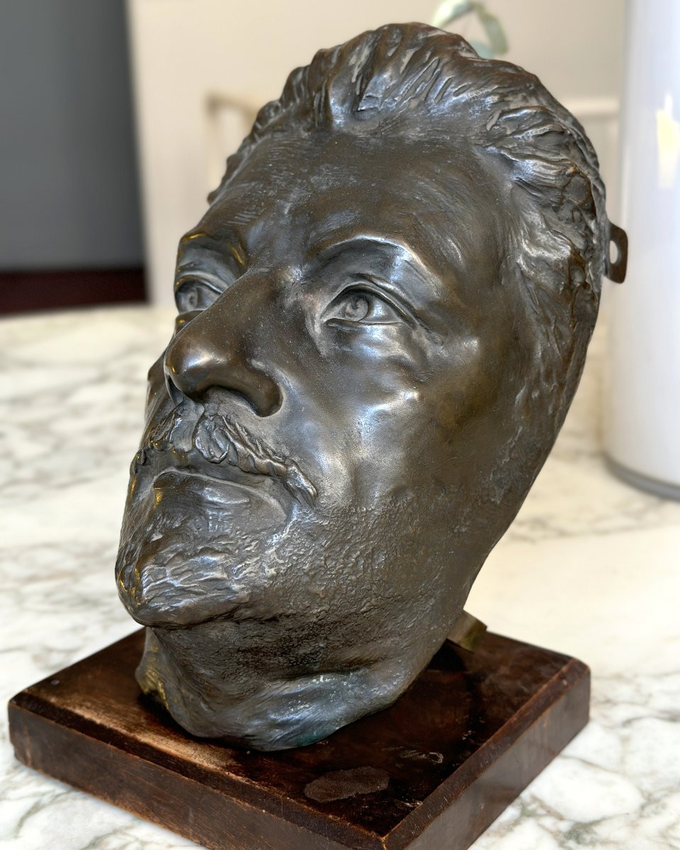 Portrait d'homme - Masque en bronze - Anonyme-photo-3