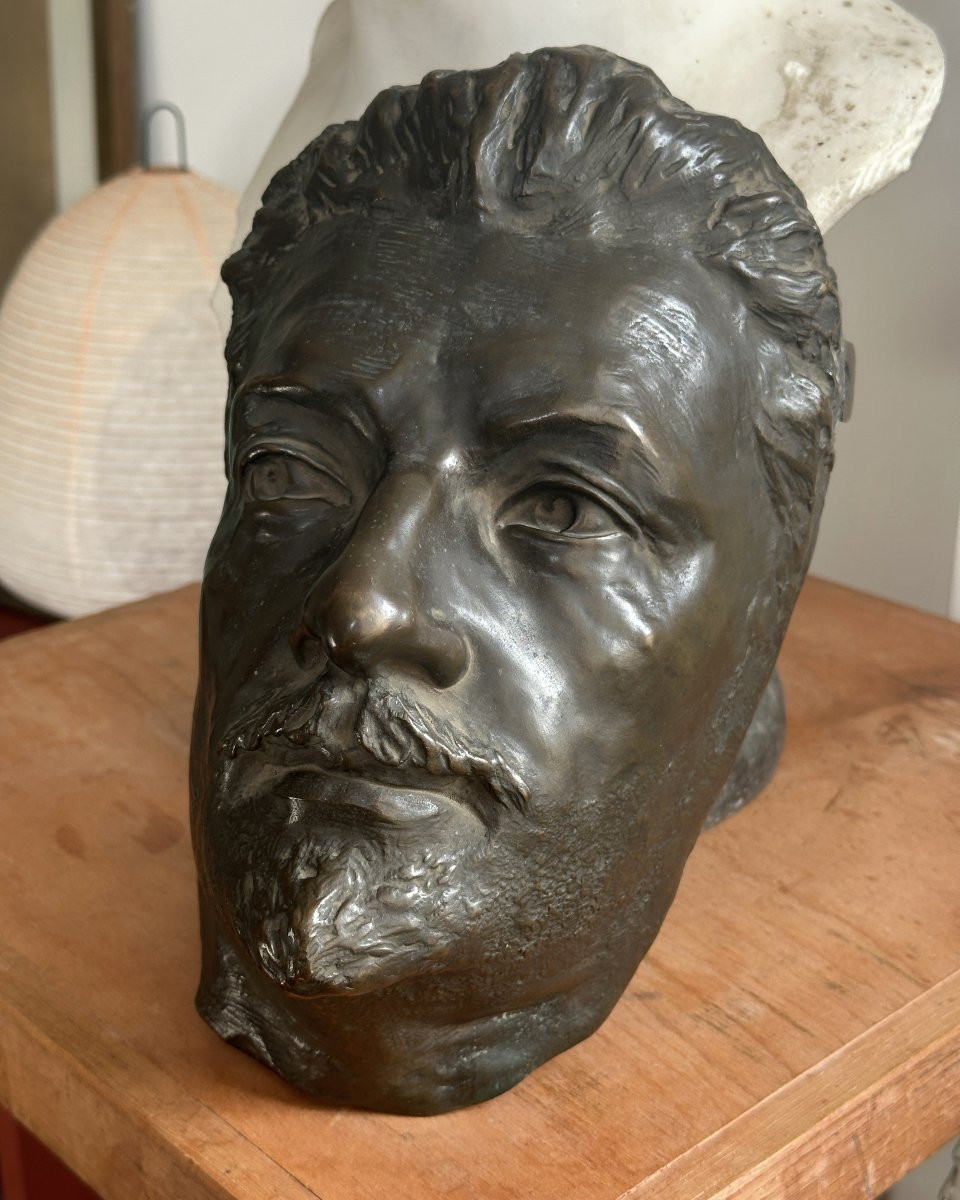 Portrait d'homme - Masque en bronze - Anonyme-photo-6