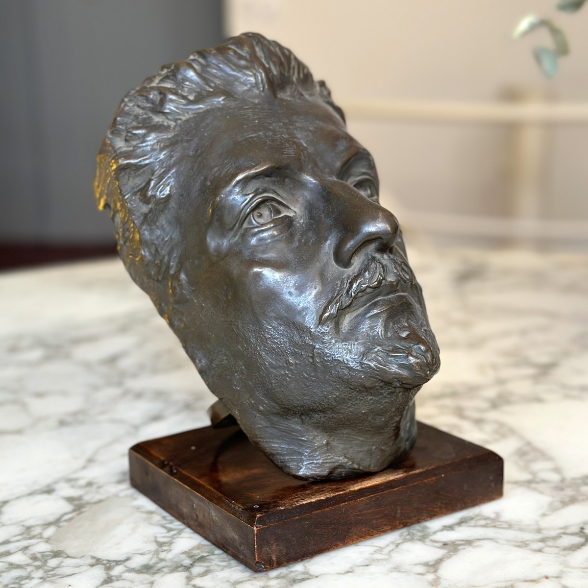 Portrait d'homme - Masque en bronze - Anonyme