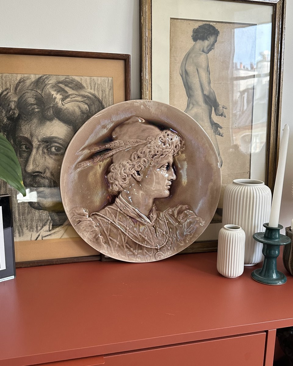 Decorative Earthenware Dish - Burmantofts Earthenware-photo-2