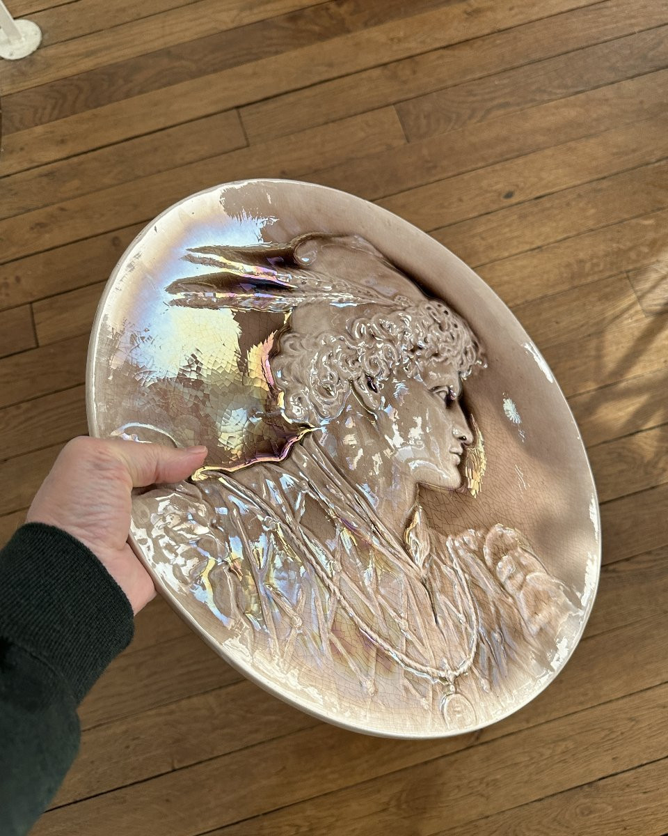 Decorative Earthenware Dish - Burmantofts Earthenware-photo-3