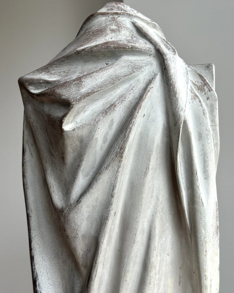 Urn Draped With A Shroud - Terracotta-photo-1
