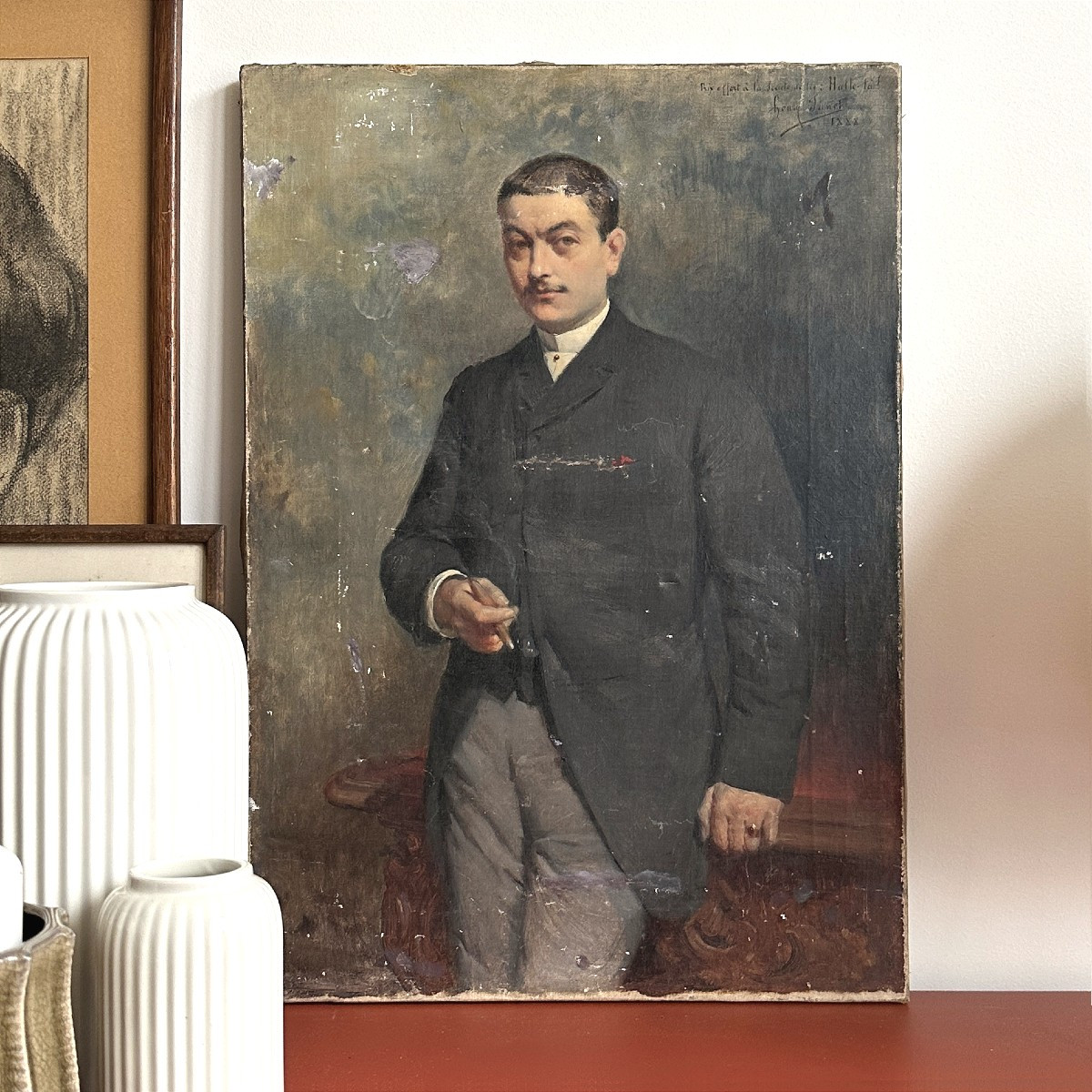 Portrait d'homme - Henri Auguste Janet - Huile sur toile