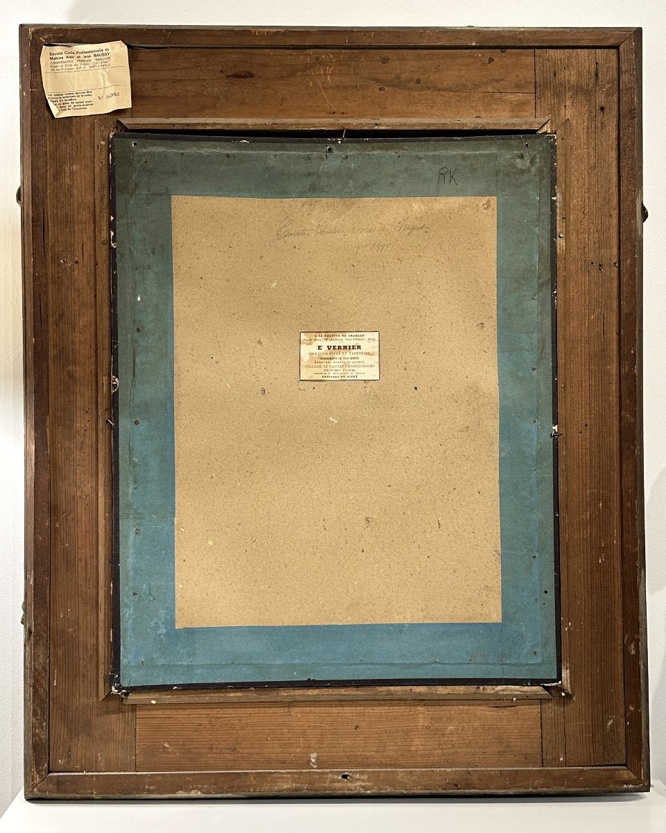 Portrait - French School, 19th Century - Pastel On Paper-photo-2