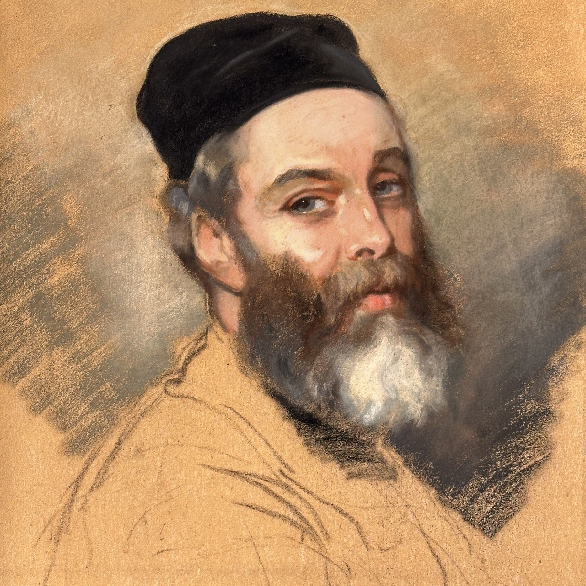 Portrait - French School, 19th Century - Pastel On Paper