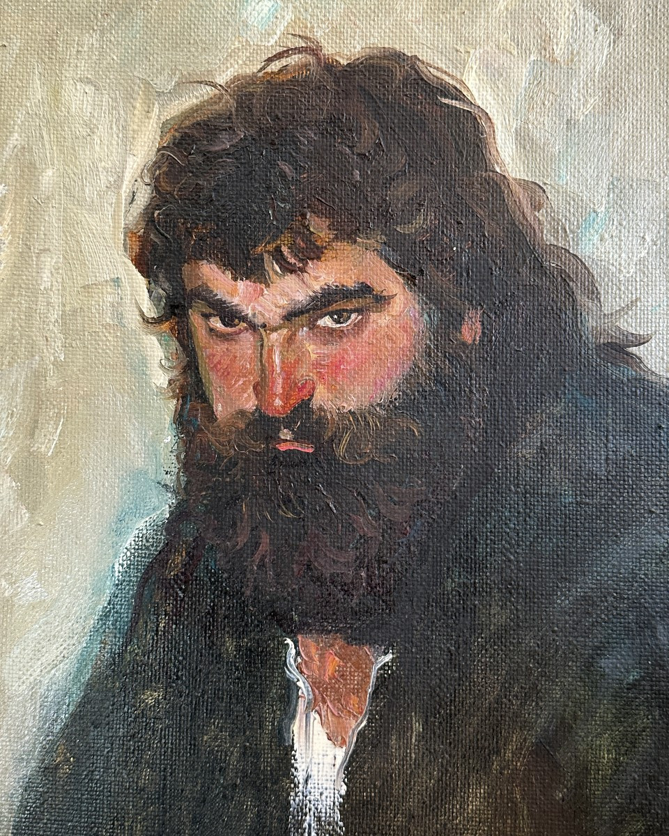 Portrait Of A Man - Anonymous - Oil On Canvas-photo-2