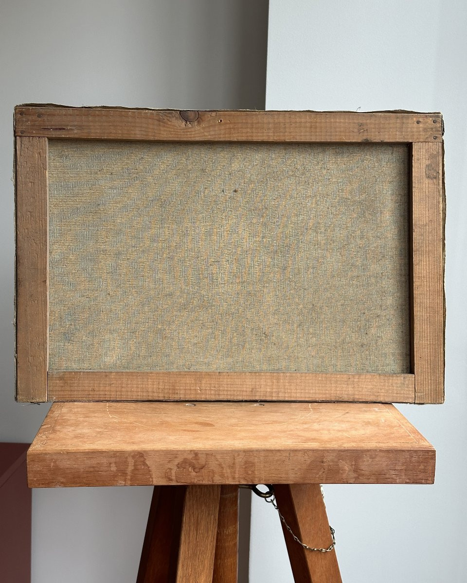 Etude d'homme à la moustache - Huile sur toile-photo-4