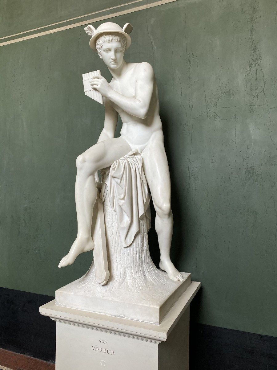 Mercure - Bertel Thorvaldsen - Grand bronze - Italie XIXe-photo-8