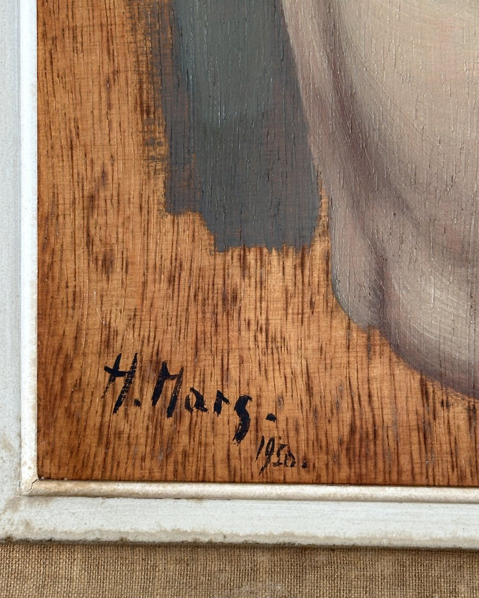 Nu féminin - Huile sur panneau - H. Mars 1950-photo-2