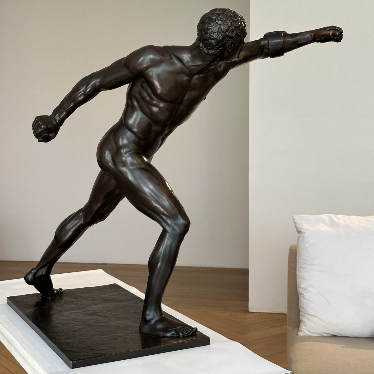Borghese Gladiator - After Agasias Of Ephesus - Large Bronze