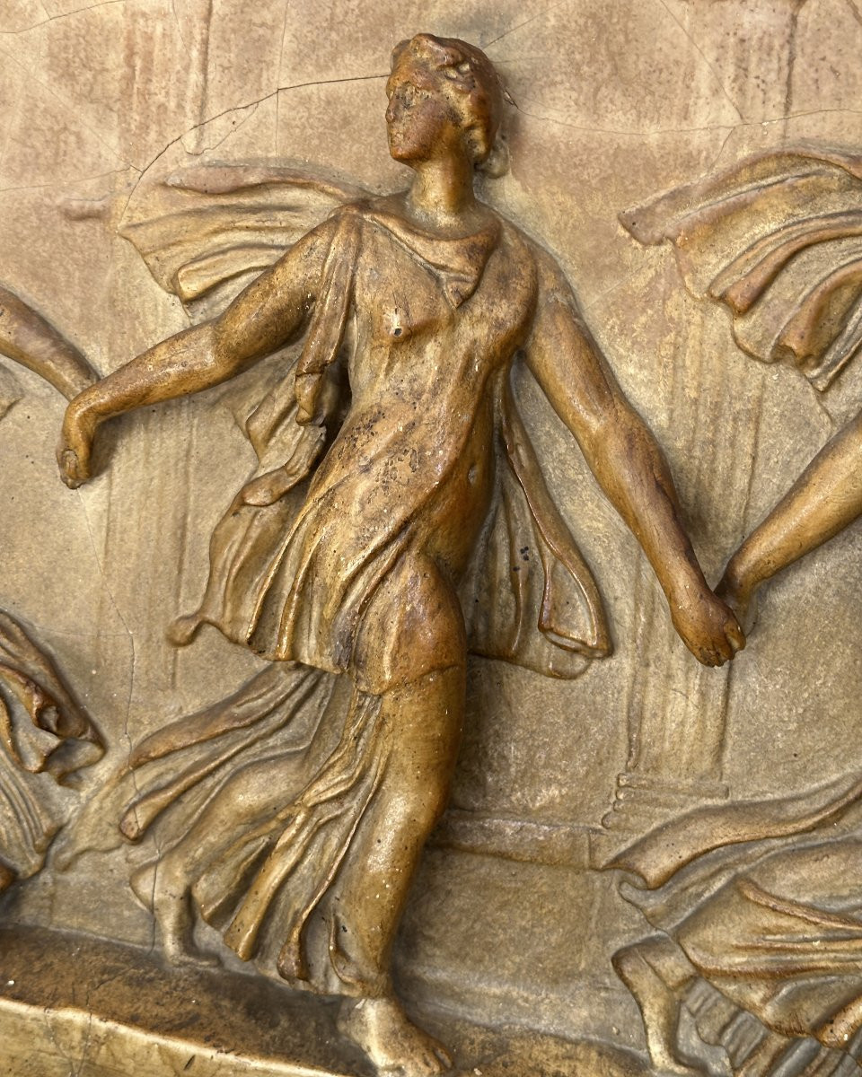 « Danseuses Borghèse » - Bas-relief Grand Tour - Plâtre-photo-1