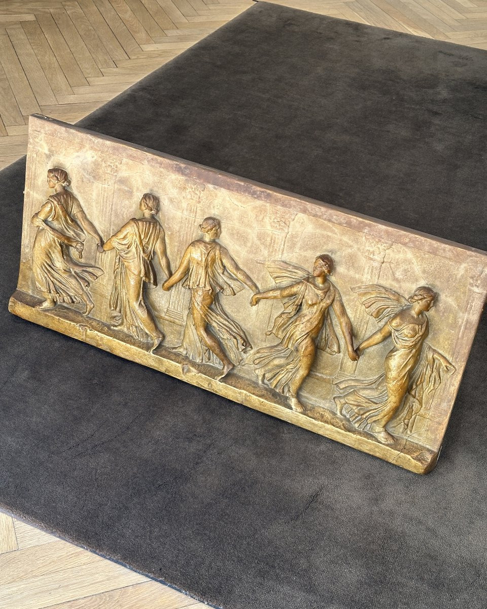 « Danseuses Borghèse » - Bas-relief Grand Tour - Plâtre-photo-2