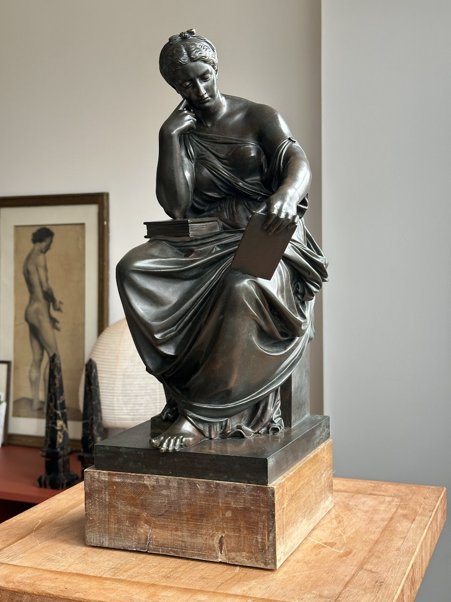 Allégorie de la Science - Charles Gumery - Bronze patiné-photo-2