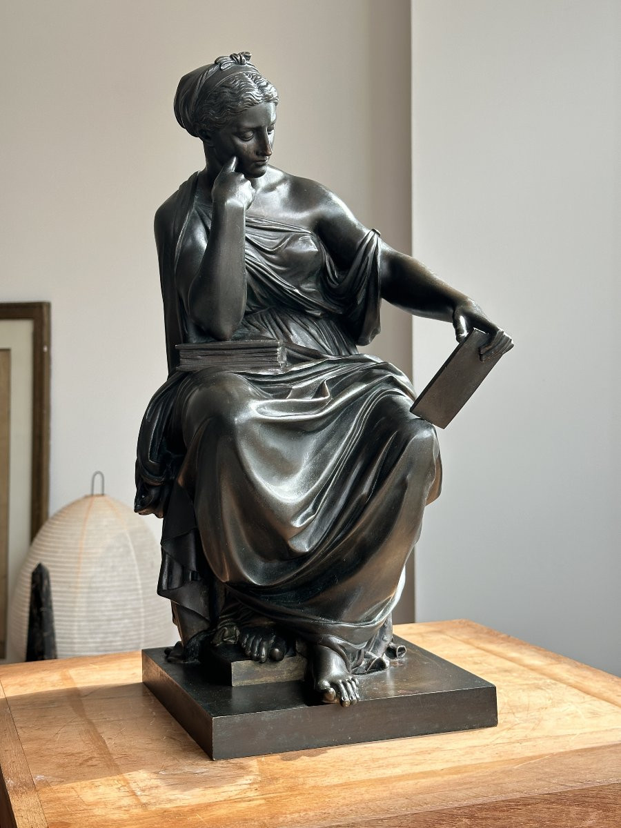 Allégorie de la Science - Charles Gumery - Bronze patiné-photo-3