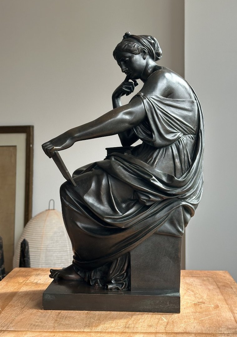 Allégorie de la Science - Charles Gumery - Bronze patiné-photo-4