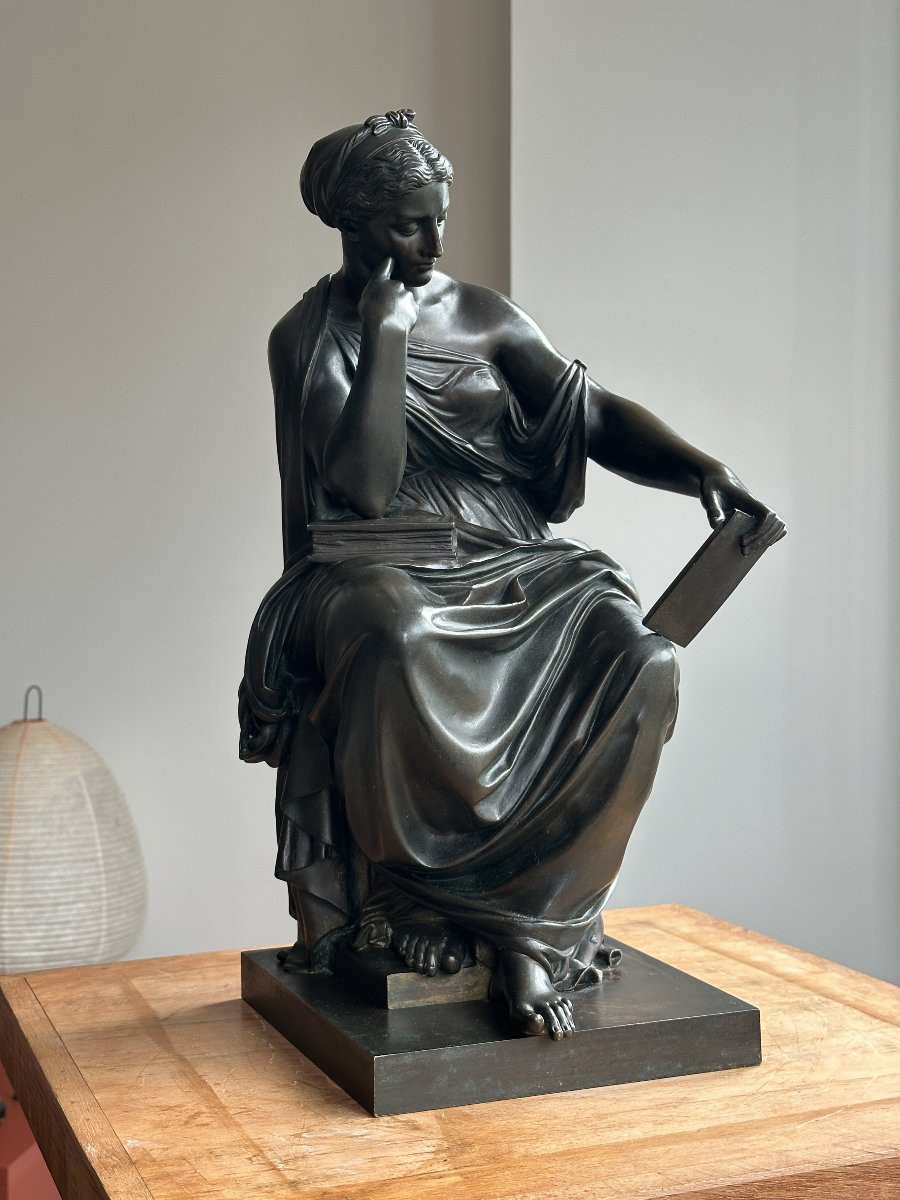 Allégorie de la Science - Charles Gumery - Bronze patiné-photo-6