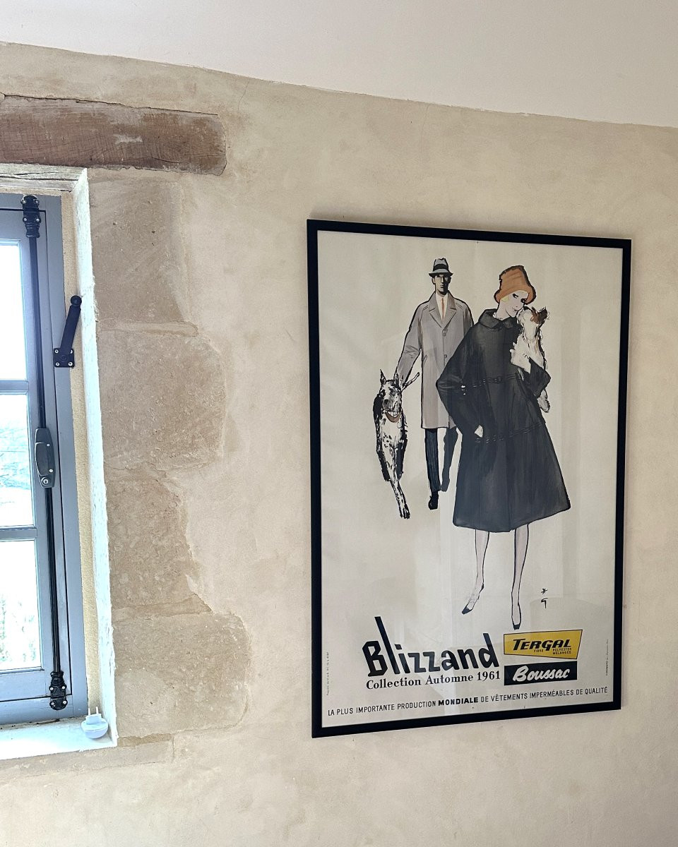 René Gruau - Blizzand Tergal 1961 Poster - Framed-photo-2