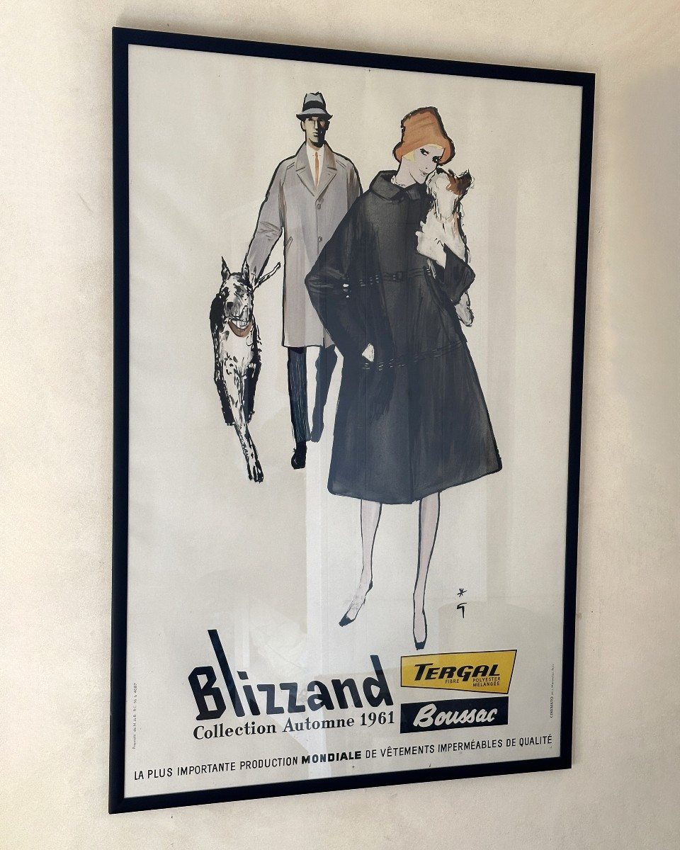 René Gruau - Blizzand Tergal 1961 Poster - Framed-photo-3
