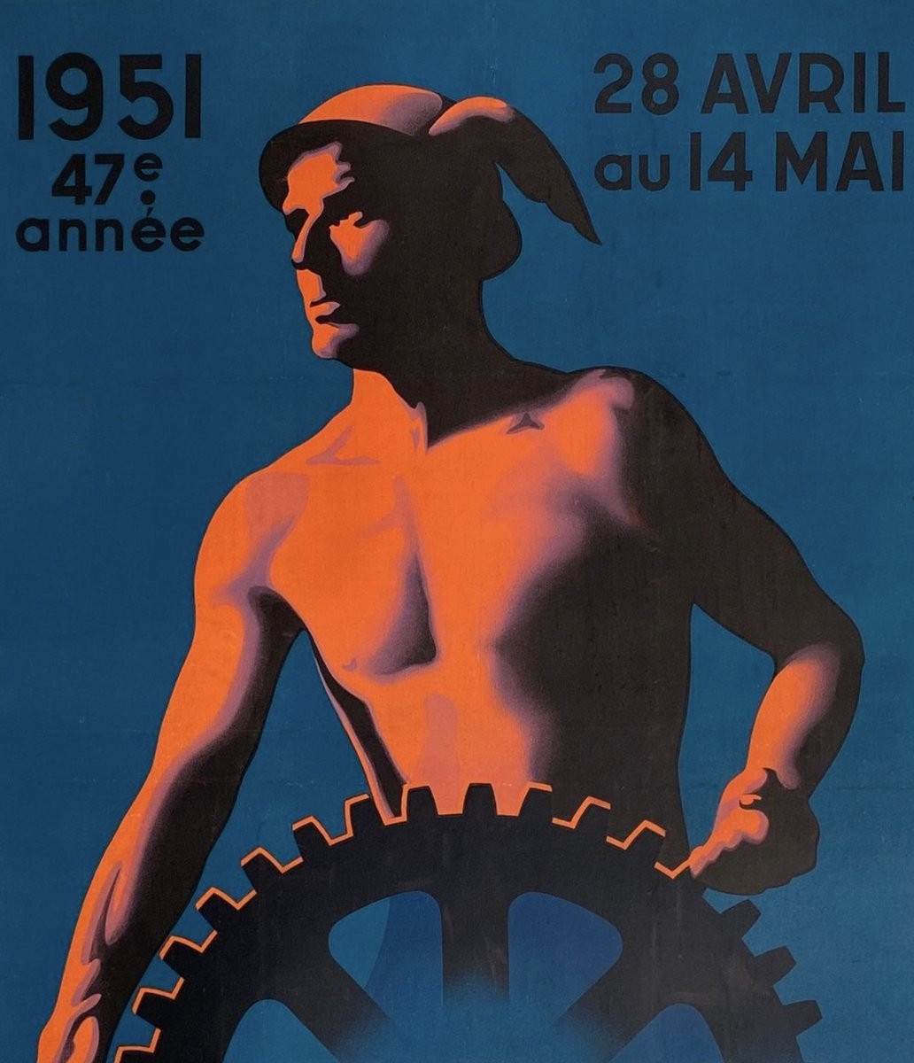 Vintage Poster - Foire De Paris 1951 - Bourgis-photo-3