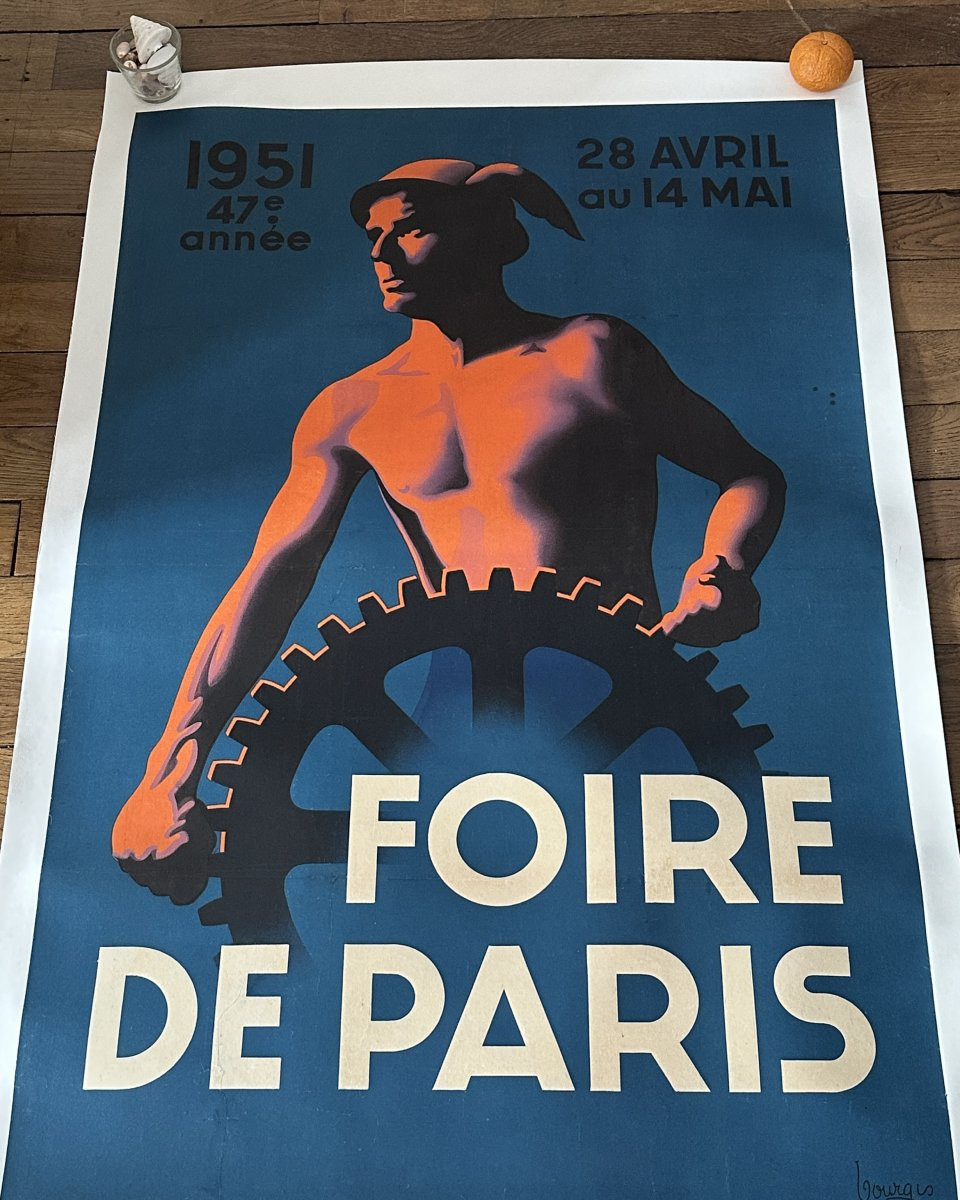 Vintage Poster - Foire De Paris 1951 - Bourgis-photo-1