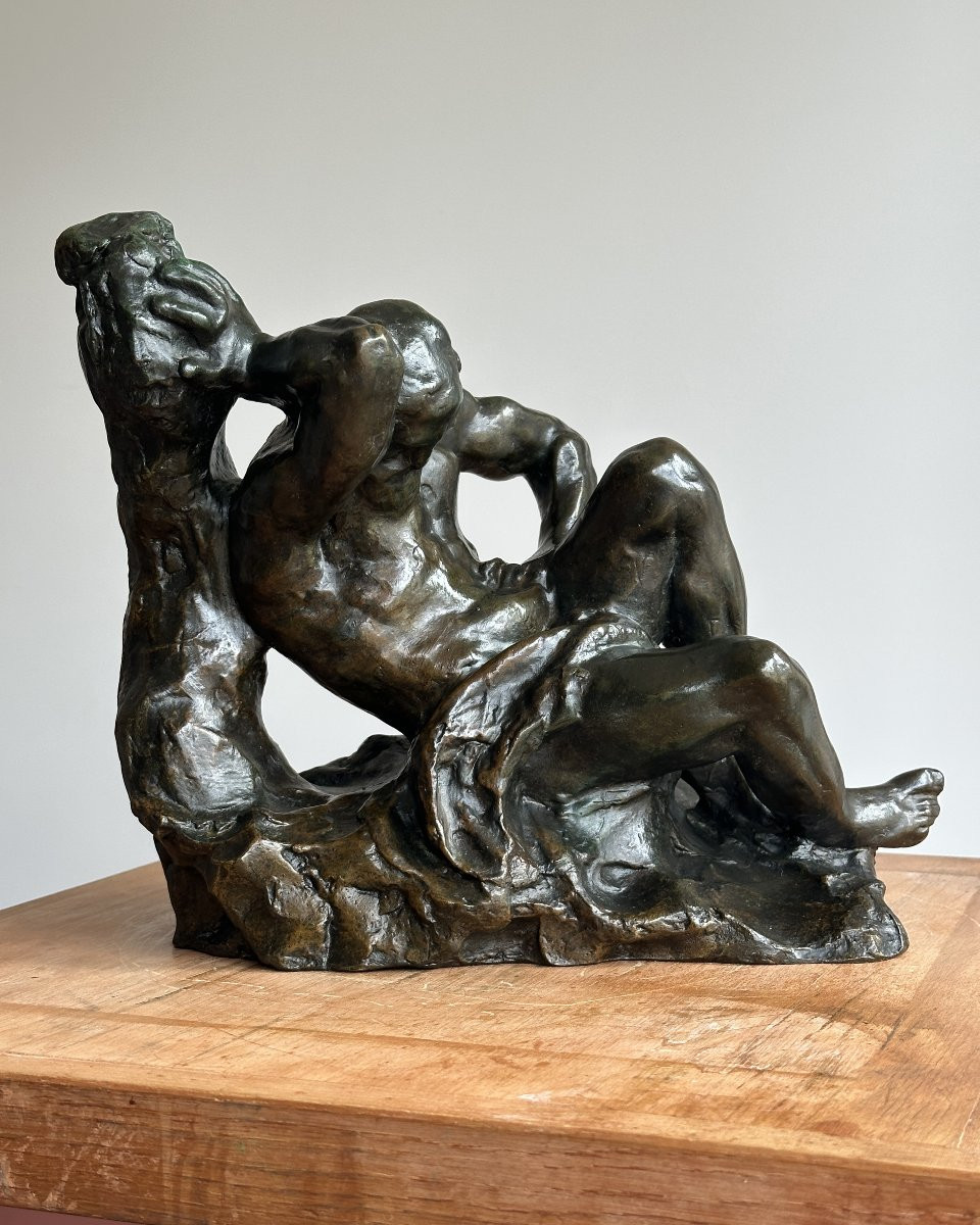 Hercules At Rest - Bronze - 20th Century-photo-2
