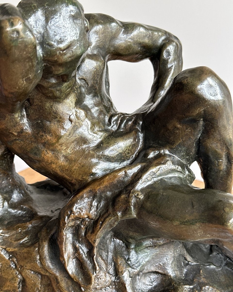 Hercules At Rest - Bronze - 20th Century-photo-5