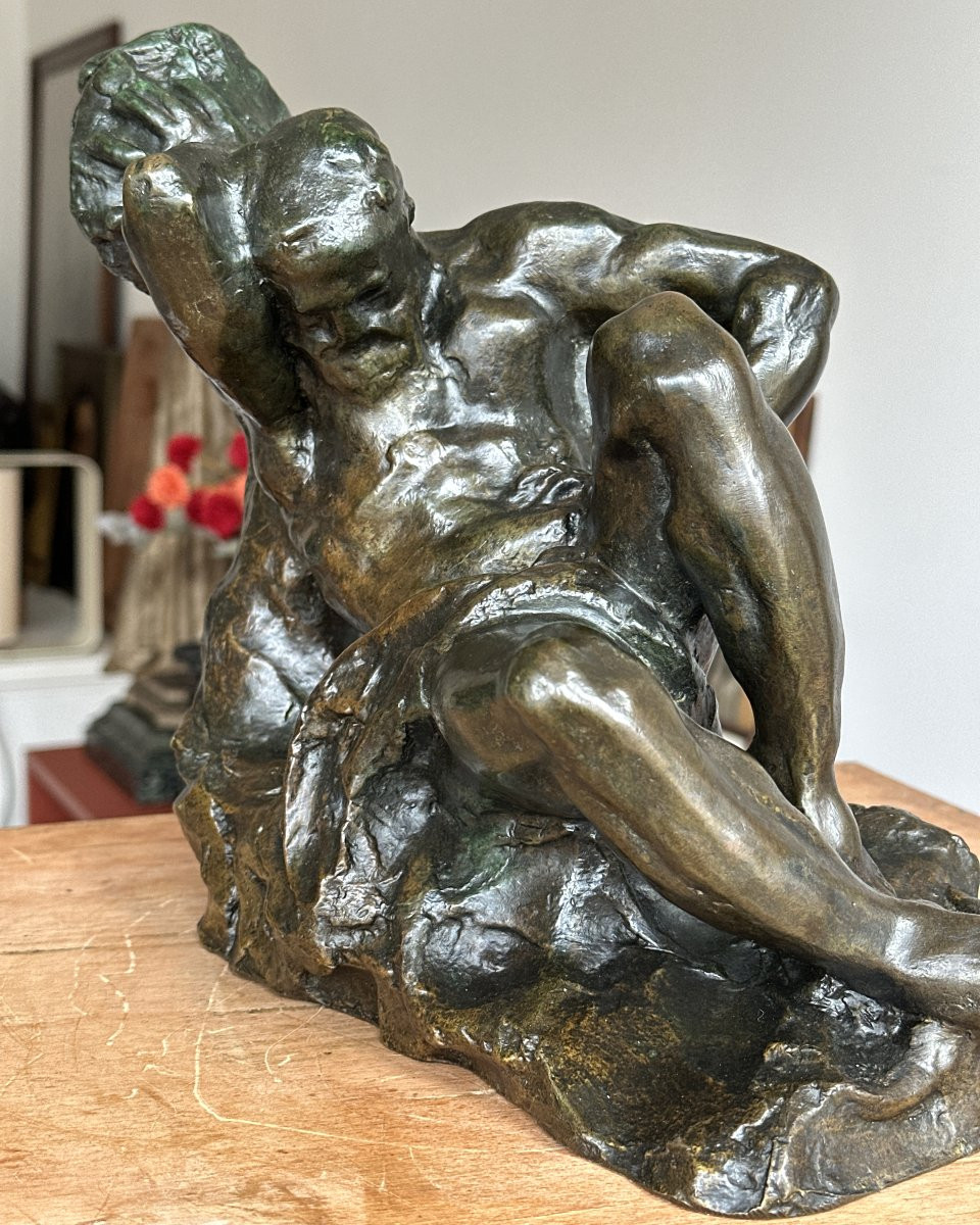 Hercules At Rest - Bronze - 20th Century-photo-6