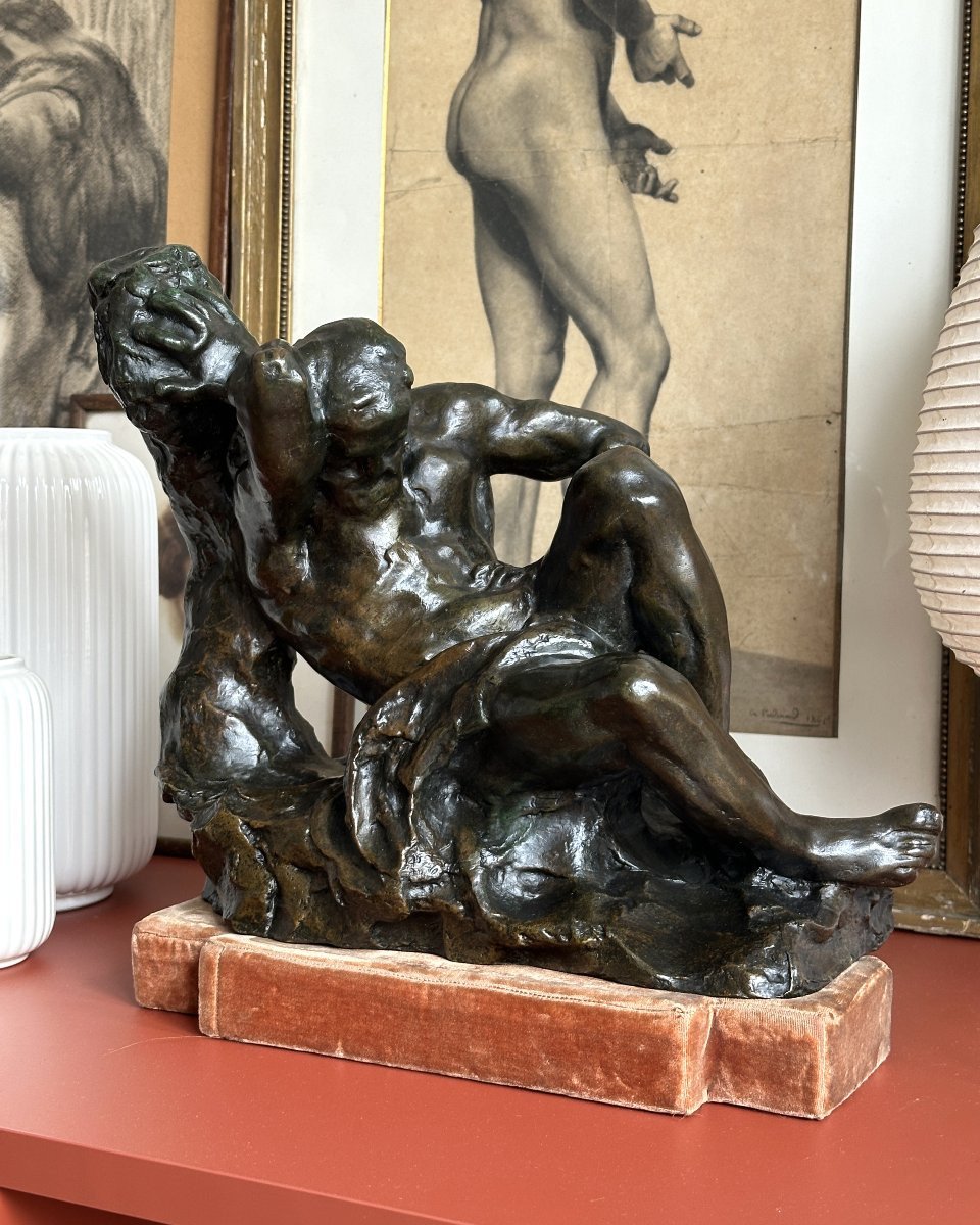 Hercules At Rest - Bronze - 20th Century-photo-7