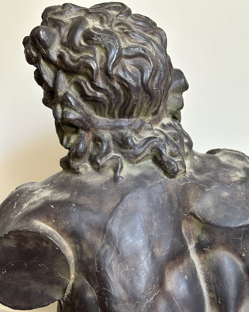 Laocoon - Grand buste en fibre de verre - d'après l'antique-photo-3
