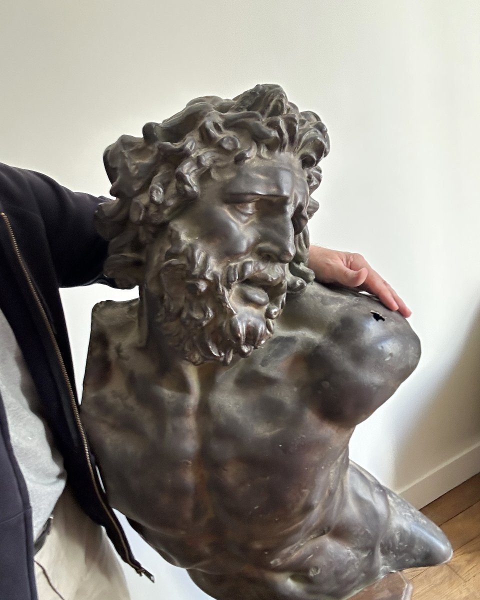 Laocoon - Grand buste en fibre de verre - d'après l'antique-photo-7