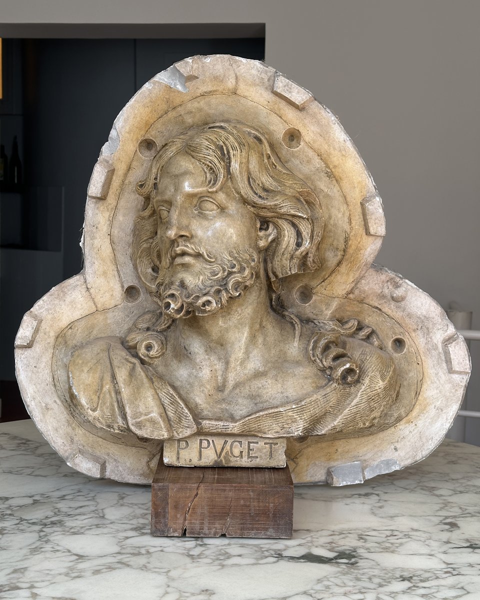 Salvator Mundi After Puget - Front Side Of The Mold From The Rmn Casting Workshop-photo-2