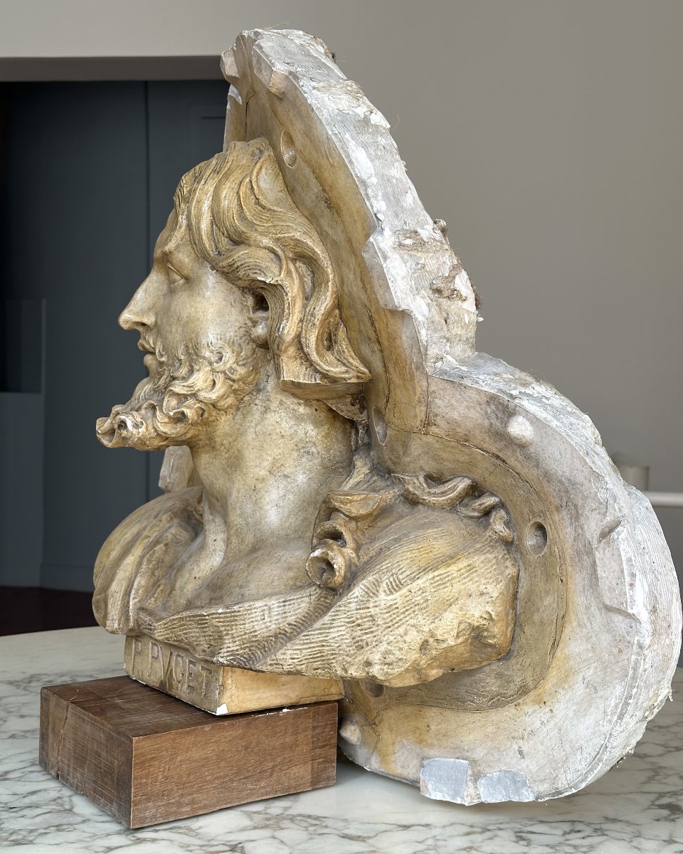 Salvator Mundi After Puget - Front Side Of The Mold From The Rmn Casting Workshop-photo-3