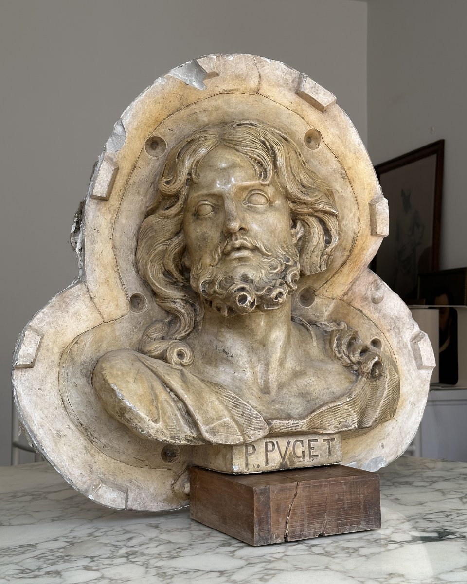 Salvator Mundi After Puget - Front Side Of The Mold From The Rmn Casting Workshop-photo-4