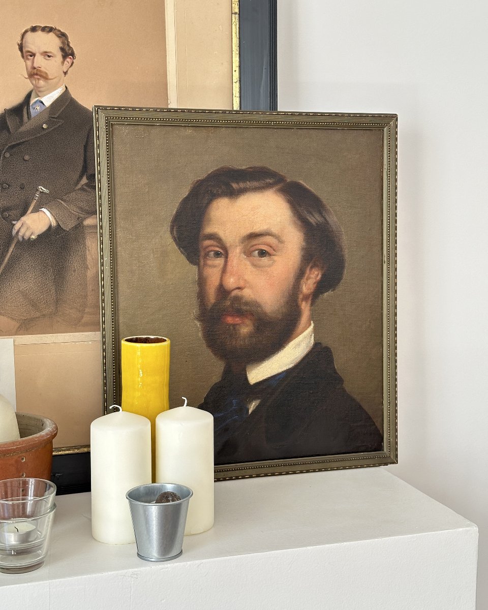 Portrait d'homme - Charles Billoin - Huile sur toile-photo-4