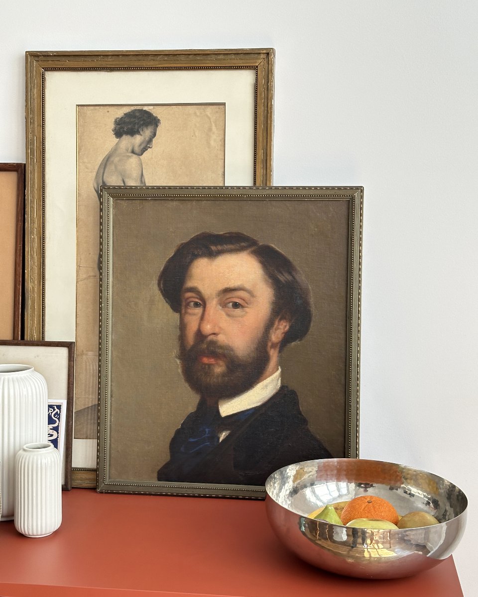 Portrait d'homme - Charles Billoin - Huile sur toile-photo-2